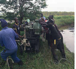 Desluding of large Effluent ponds